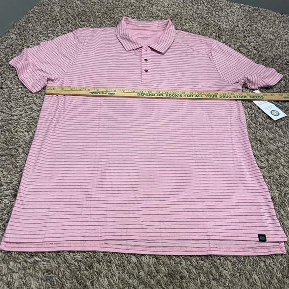 Threads for thought nwt pink stripe short sleeve polo - Picture 7 of 9